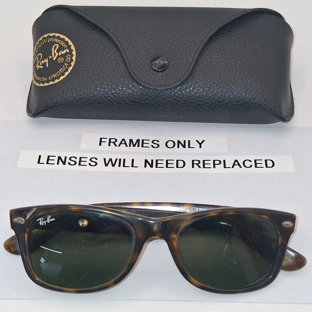 Ray-Ban Sunglasses Men's Tortoise Wayfarer Acetate Frame Classic Style
